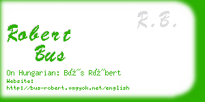 robert bus business card