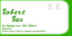 robert bus business card